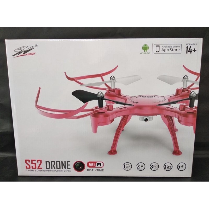 Máy bay điều khiển 4 cánh 6 kênh nhào lộn 360 độ S52 Drone