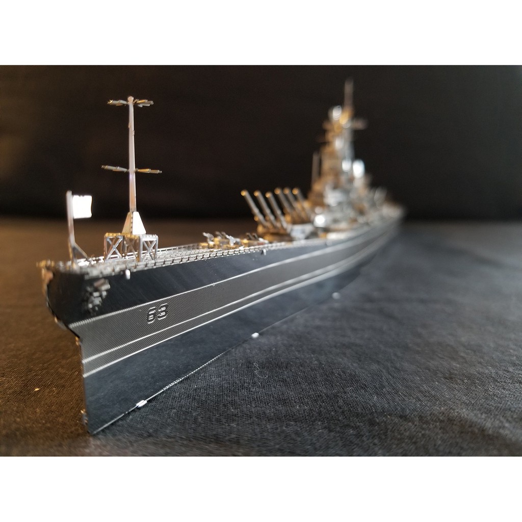 Chưa Ráp Mô Hình Thép 3D Tàu Chiến Piececool Thiết Giáp Hạm Hải Quân Mỹ USS Missouri BB-63 Battleship