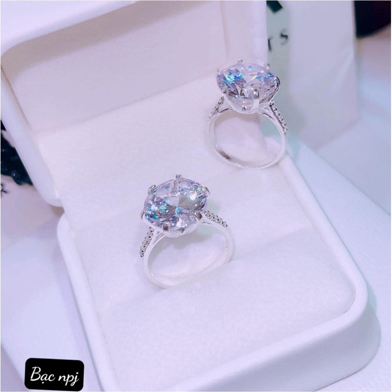 Nhẫn đính đá tựa Kim cương BNP ,Bạc Ta cho nữ