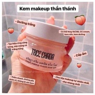 Kem trang điểm ma thuật tree chada cream makeup muscle snow light 50ml