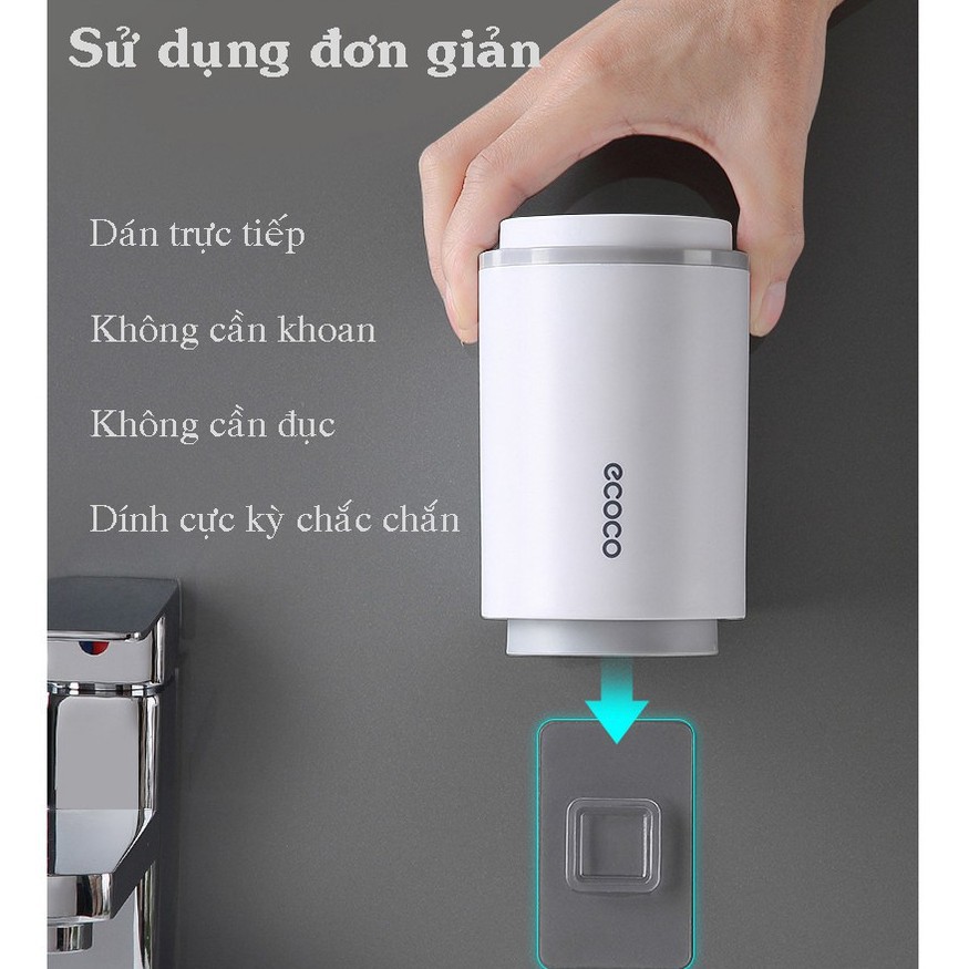 Kệ Để Bàn Chải Và Kem Đánh Răng Ecoco Kèm 2 Cốc Nhỏ Gọn