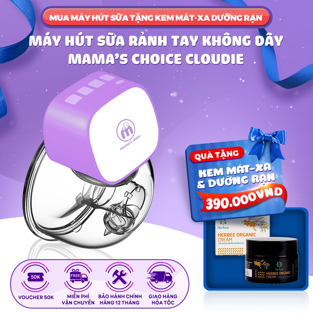 Máy hút sữa không dây Mama's Choice, pin sạc tiện lợi, giúp mẹ vắt sữa rảnh tay mọi lúc mọi nơi