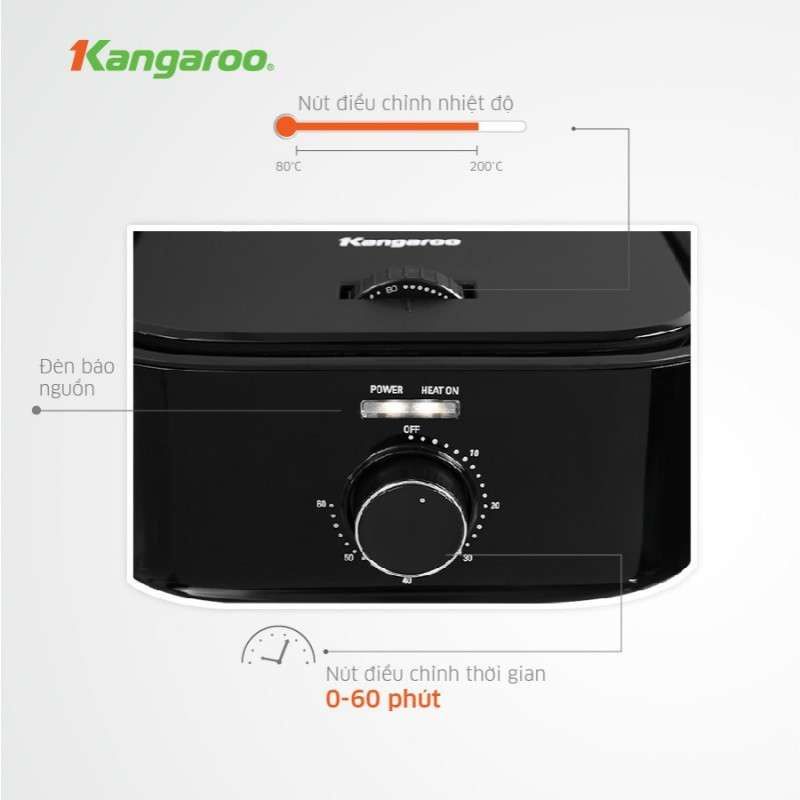 NỒI CHIÊN KHÔNG DẦU KANGAROO KG6AF1 ( 6 LÍT - 1700W )