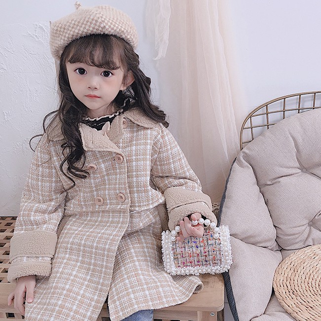 Túi đeo chéo đính ngọc trai giả thời trang dành cho các bé