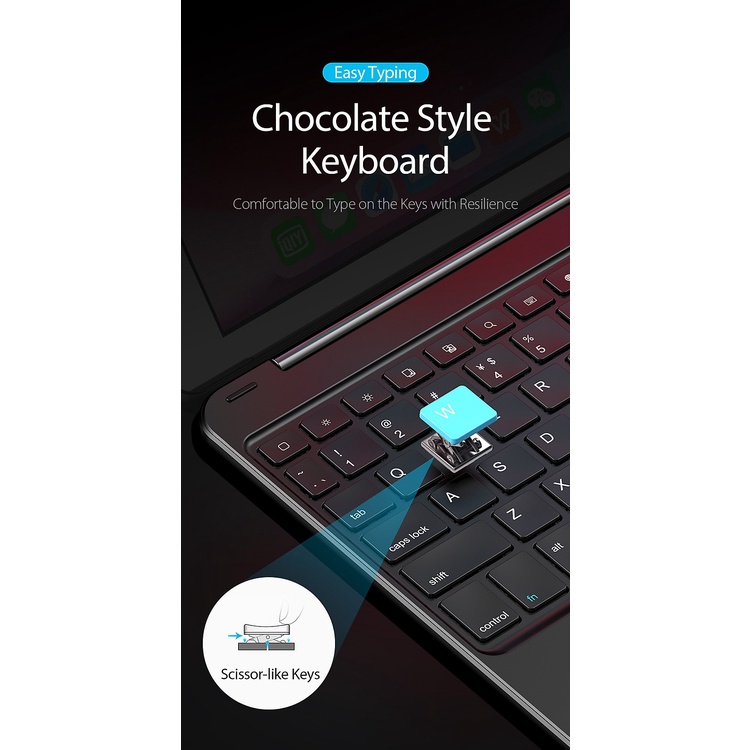 Bàn Phím Dux Ducis Keyboard Case Kèm TrackPad 9"7 Chính Hãng
