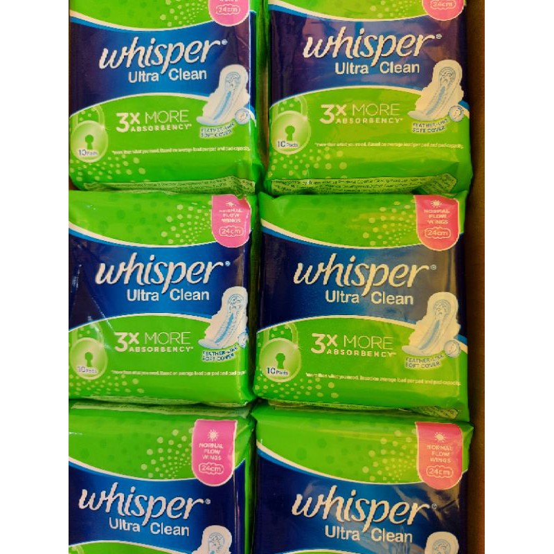BĂNG VỆ SINH WHISPER Ướt Ra Clean 1 gói 10 miếng. Thương hiệu của Mỹ.