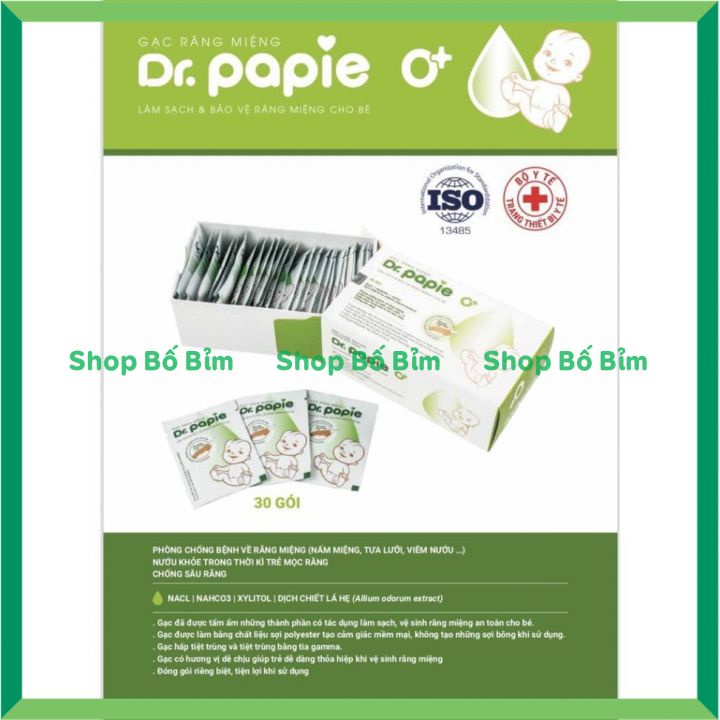 Gạc Rơ Lưỡi Dr Papie Vệ Sinh Răng Miệng Cho Bé