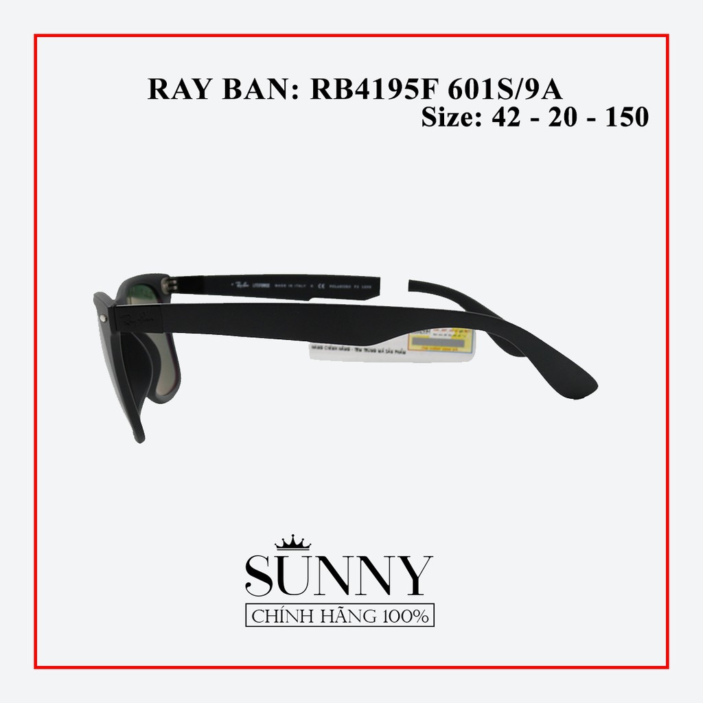 RB4195F 601S/9A - Kính mát thời trang Rayban chính hãng , bảo hành toàn quốc, thiết kế dễ đeo bảo vệ mắt