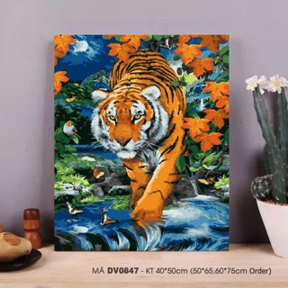 <Order>Tranh Sơn Dầu Số Hoá Tự Vẽ - DV0847, đã căng khung 4050cm