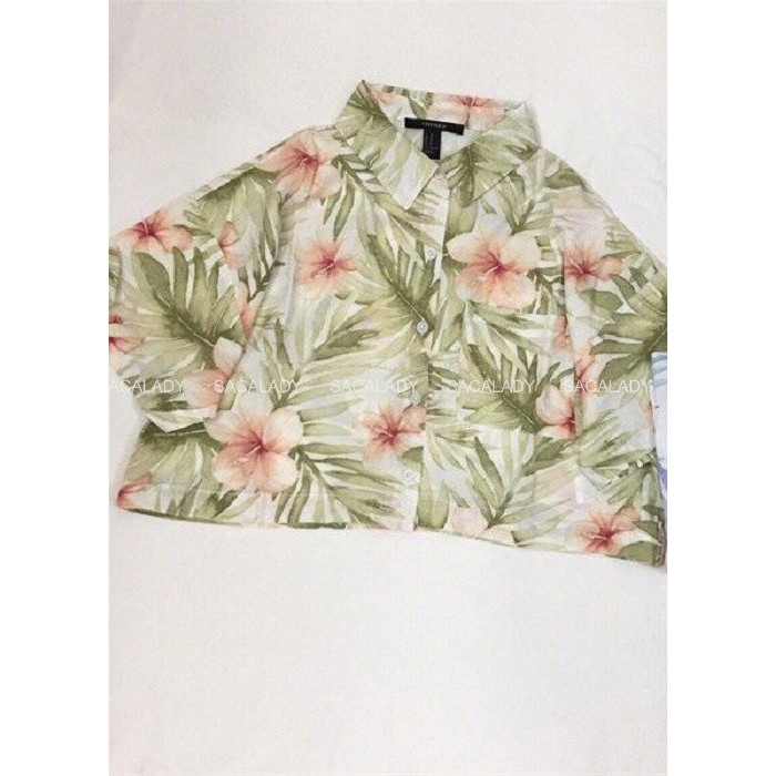 Áo Sơ Mi F21 Cỏ Lá - 3184