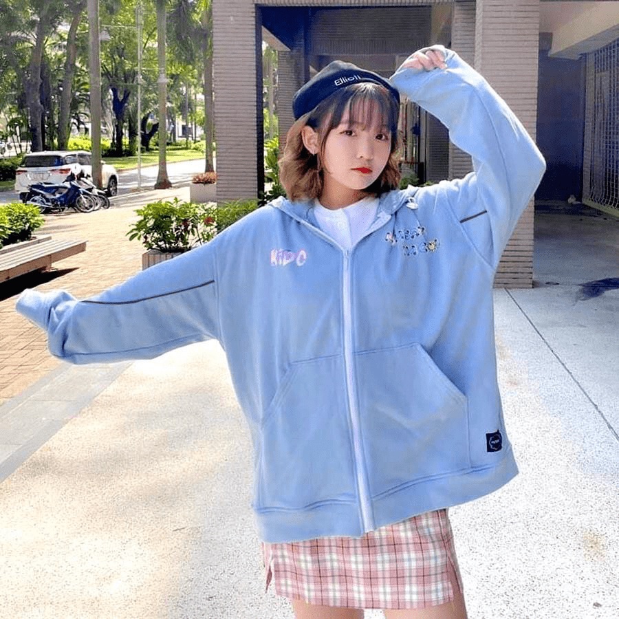 Áo khoác nữ Hoodie form rộng Khóa Dây Kéo Chất Liệu Thun NỈ Ngoại Hot Trend TP [NewUnisex]