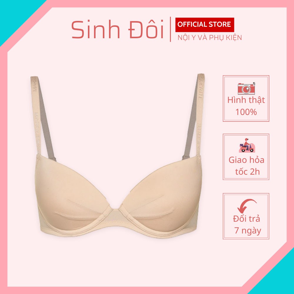 Áo ngực không gọng nữ trơn mút vừa nâng ngực SD22130 mềm mịn thoải mái màu trơn cúp xéo size 34-36-38