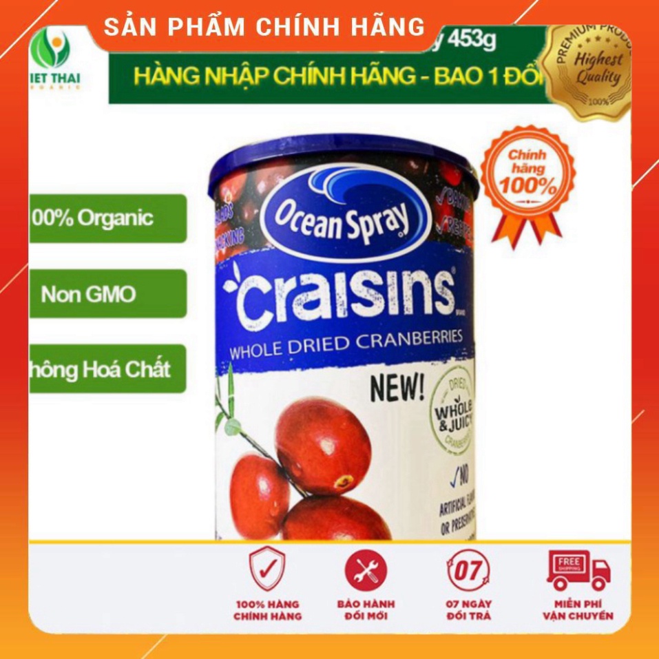 [BÁN SỈ] Nam Việt Quất Mỹ 453g Sấy Khô Hữu Cơ Ocean Spray Tốt Cho Bà Bầu/ Người Lớn Tuổi/ Giảm Cân