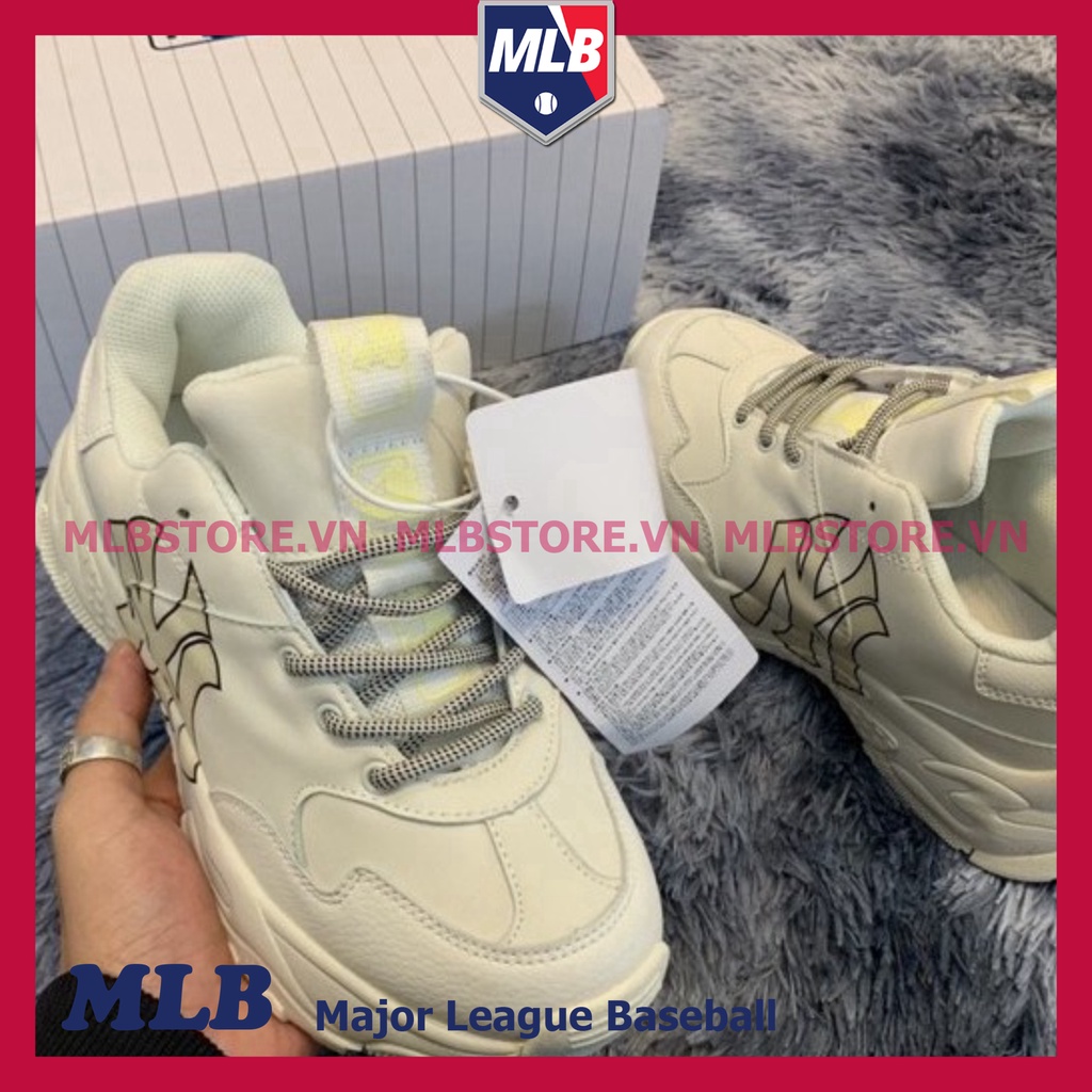 Giày MLB NY Nam Nữ, Giày NY Vàng Thể Thao Sneaker Đế 2 Lớp Tăng Chiều Cao Full Box | BigBuy360 - bigbuy360.vn