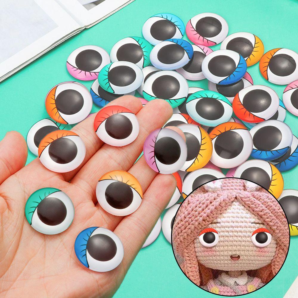 NIUYOU Set 50 Mắt Thủy Tinh 6 / 10 / 16 / 20 / 25mm Tự Làm Búp Bê