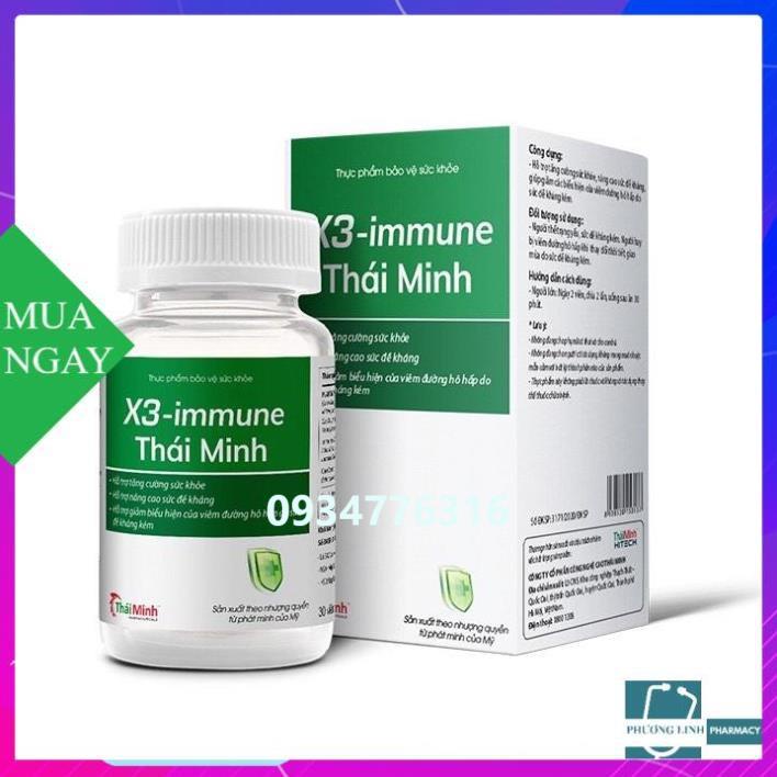Viên uống đề kháng X3 Immune Thái Minh hỗ trợ nâng cao sức đề kháng