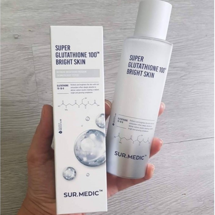 Nước Hoa Hồng Trắng Da Sur Medic Super Glutathione 100 Bright Skin