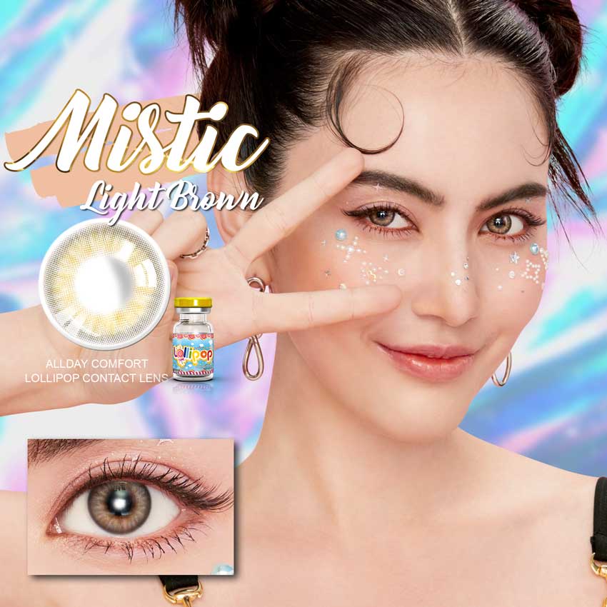 Kính áp tròng Mistic Brown - Lens cận từ 0 - 10 độ