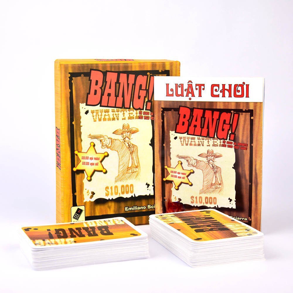 Bài Bang Việt hóa lá bài, board game bắn súng chơi, thẻ cứng, in đẹp, khó rách