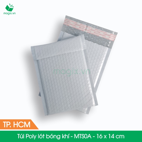 MTS0A - 16x14 cm - 25 Túi Poly bọc xốp hơi thay hộp carton