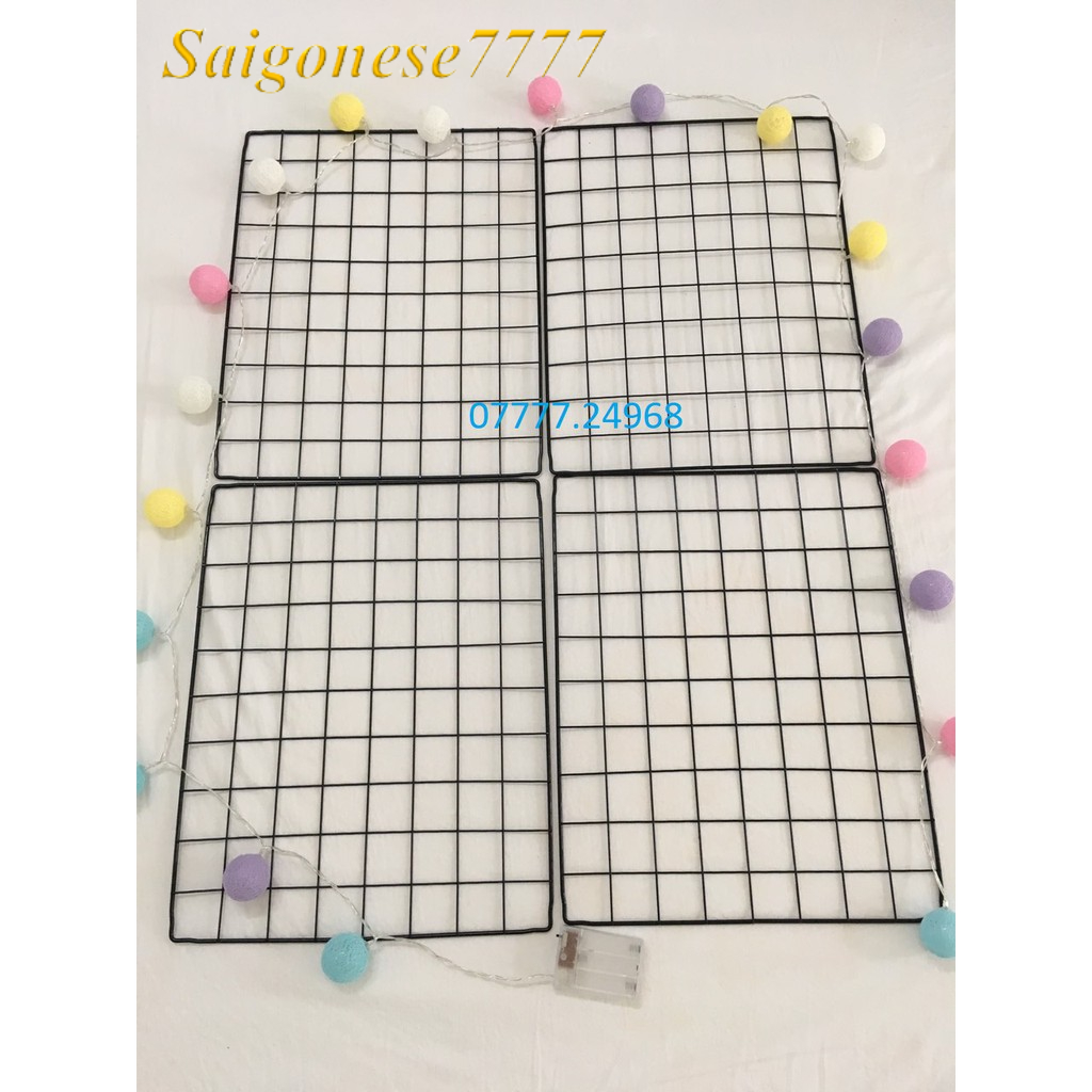 (Chọn Màu) 4 Khung Hình Lưới Sắt Nghệ Thuật Trang Trí Decor Nhà Phòng Ngủ Siêu Xinh Picture Frame