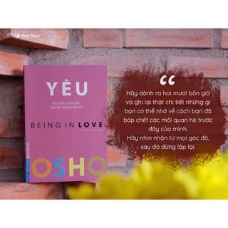 Sách- OSHO Yêu (Yêu trong tỉnh thức, gắn bó trong niềm tin) - FirstNews