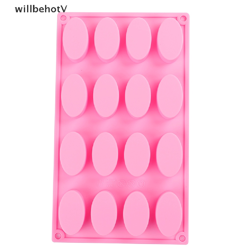 Khuôn Silicone Làm Bánh Xà Phòng 16 Ô Hình Oval