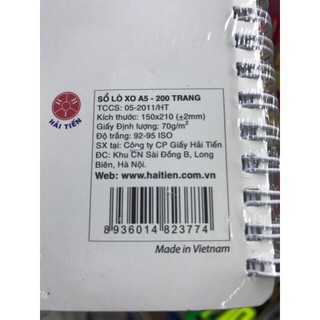 sổ lò xo A5,A4 (Hải Tiến 200trang)