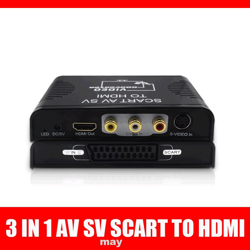 Hộp Chuyển Đổi Tín Hiệu Av Sv Scart Sang Hdmi 3 Trong 1 Cho Hdtv