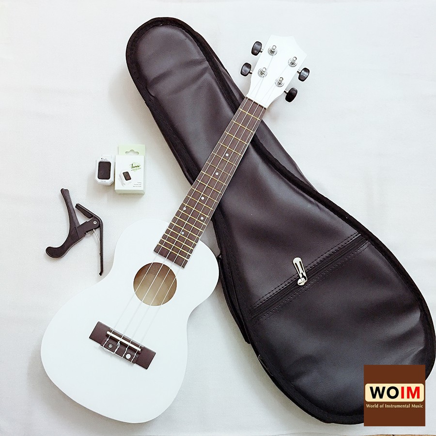 Đàn Ukulele Concert Woim 33A19 Size 23 Tặng Kèm Bao Da Cao Cấp + Capo + Máy Lên Dây Điện Tử (tuner)