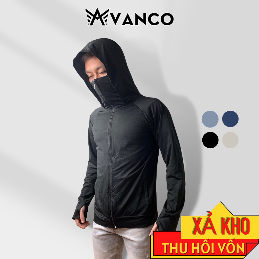 áo chống nắng cao cấp, áo khoác nam nữ thông hơi kéo cao thay khẩu trang bảo vệ da AVANCO - AV20