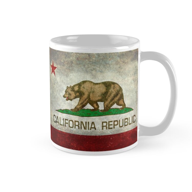 Cốc Sứ In Hình -Quốc kỳ Cộng hòa California - Phiên bản Retro cổ điển - HT1-2020-68 [Đáng Yêu]