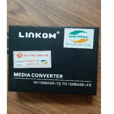 CŨ ZIN  Thiết bị chuyển đổi quang điện Media Converter Linkom (Viettel)