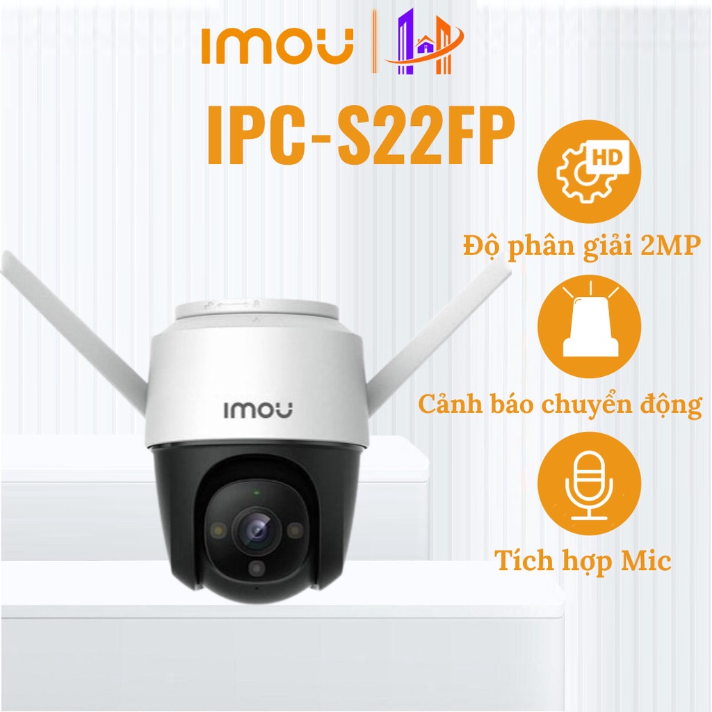 [CHÍNH HÃNG] Camera WIFI IMOU IPC-S22FP Không dây ngoài trời có màu ban đêm, Xoay 360, Cảnh báo chủ động, Tích hợp Mic