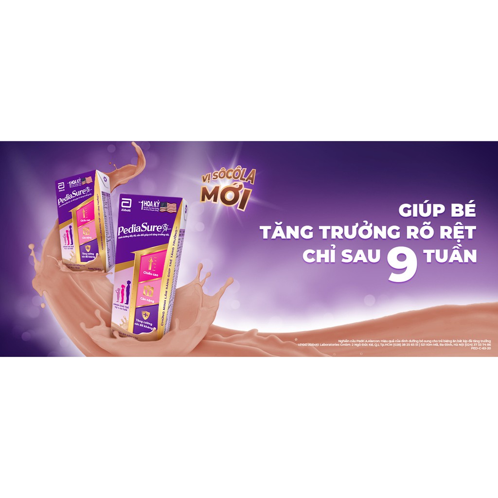 Sữa Nước Pediasure vani 110ml Thùng 48 hộp [Date 09/2022]