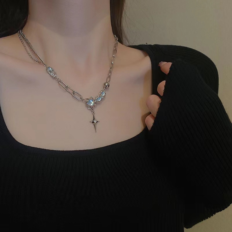 Vòng cổ Mặt Hình Ngôi Sao Đính Đá Zircon Sang Trọng Cho Nữ