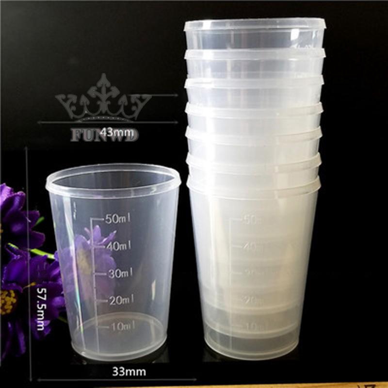 Cốc Đo Lường Bằng Nhựa Trong Suốt 57.5x33 X 43mm Tiện Dụng Cho Nhà Bếp / Phòng Thí Nghiệm