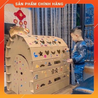 Nhà giấy carton cho bé.Nhà bìa Bé Sáng Tạo, Năng động.