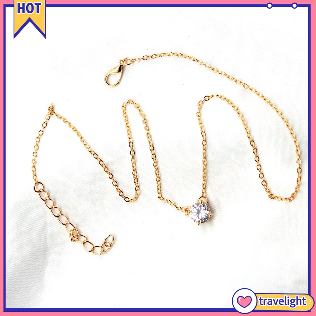vòng cổ Đính Đá Zircon Đơn Giản Thời Trang Cho Nữ