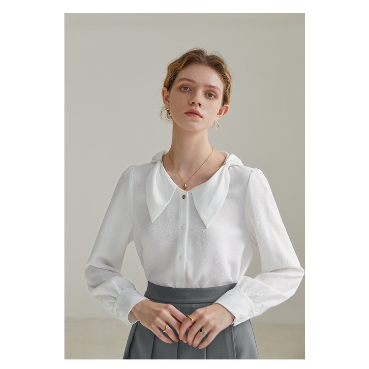 Áo sơ mi công sở nữ cổ nơ thanh lịch Quyên AA606, màu trắng kiểu hàn quốc trẻ trung