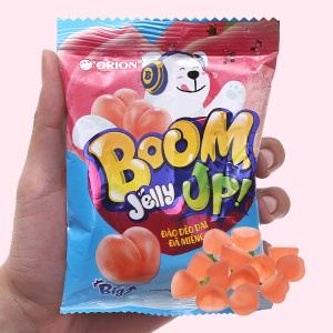 Kẹo Dẻo Trái Cây Boom Jelly Up Vị Đào, Dâu Và Nho Gói 52.5G