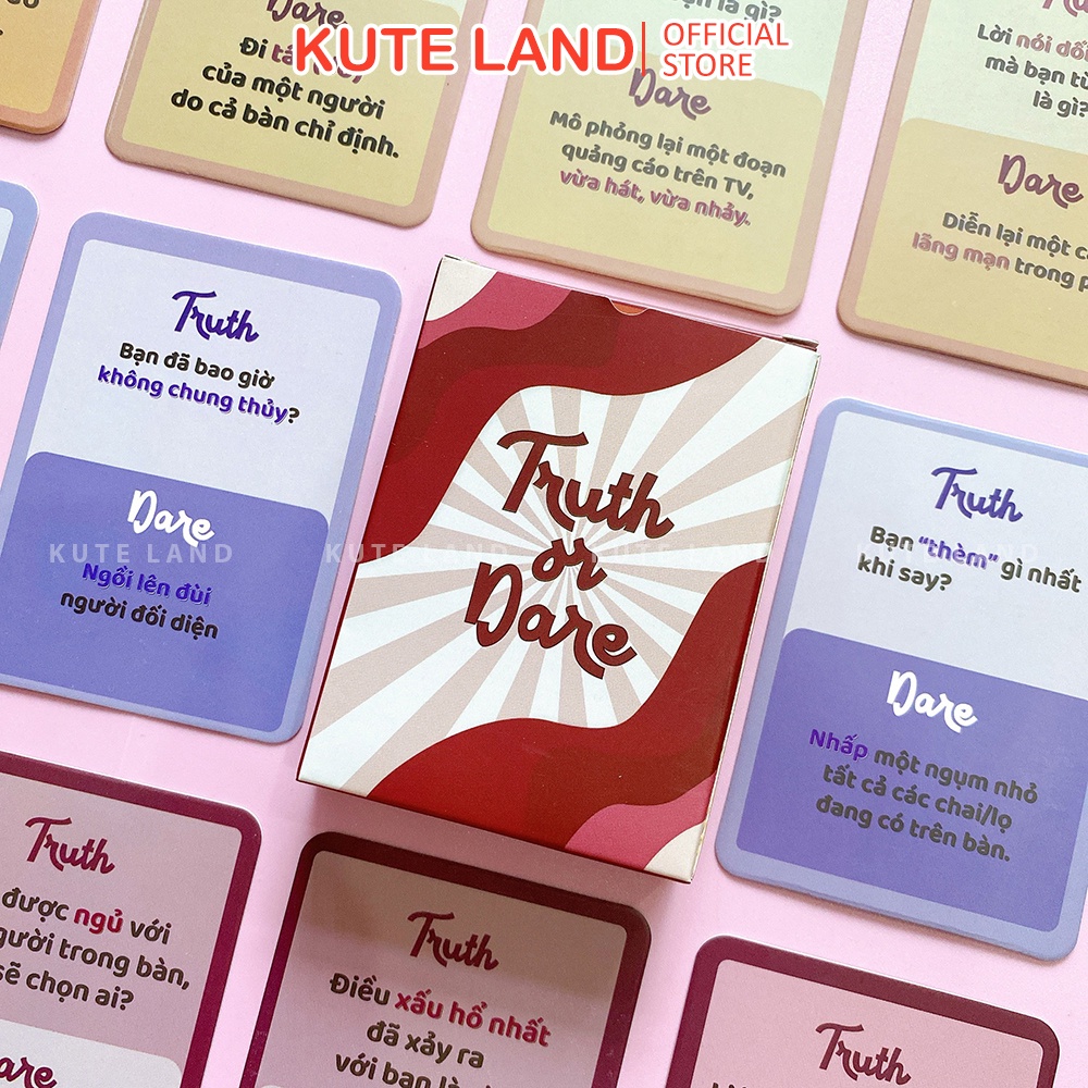Bộ bài thử thách truth or dare drinking game thách hay thật uống rượu chơi cùng bạn bè 35 lá TM-TD35