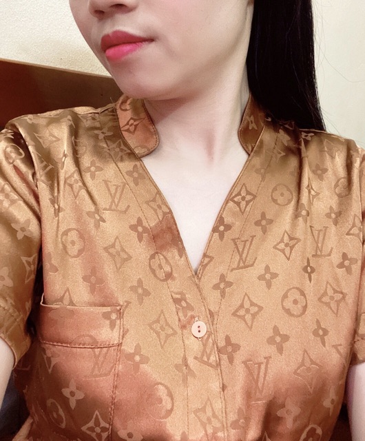 Đồ Bộ Pizama Đùi Lụa Gấm Cổ Tàu Ép Mới
