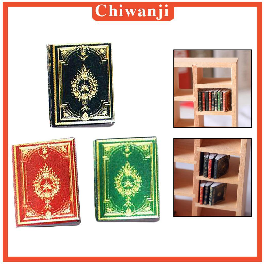 Bộ 3 Cuốn Sách Mini Tỉ Lệ 1 / 6 1 / 12 Dùng Để Trang Trí Nhà Búp Bê