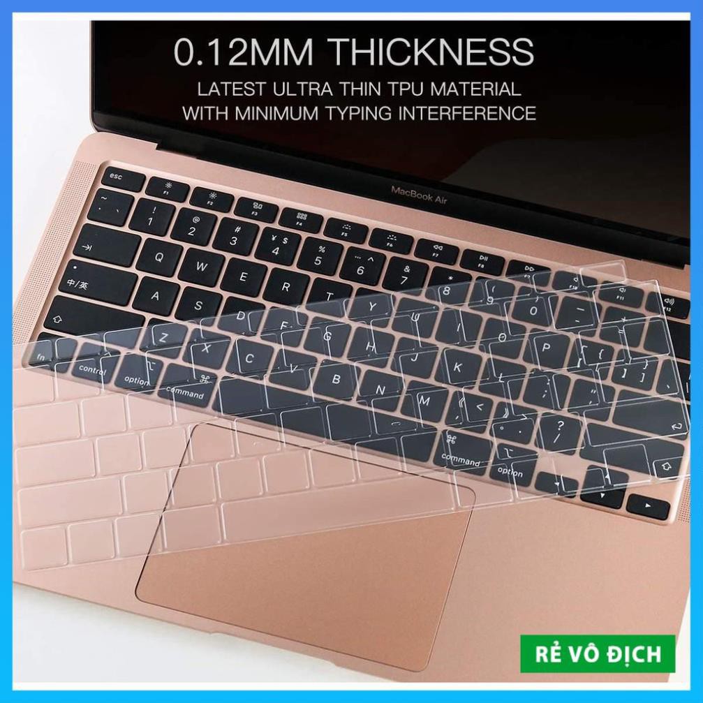 [Rẻ Vô Địch] Miếng Lót, Phủ Bàn Phím Silicon Macbook Air 13" (2020-2021) Model A2179 , A2337