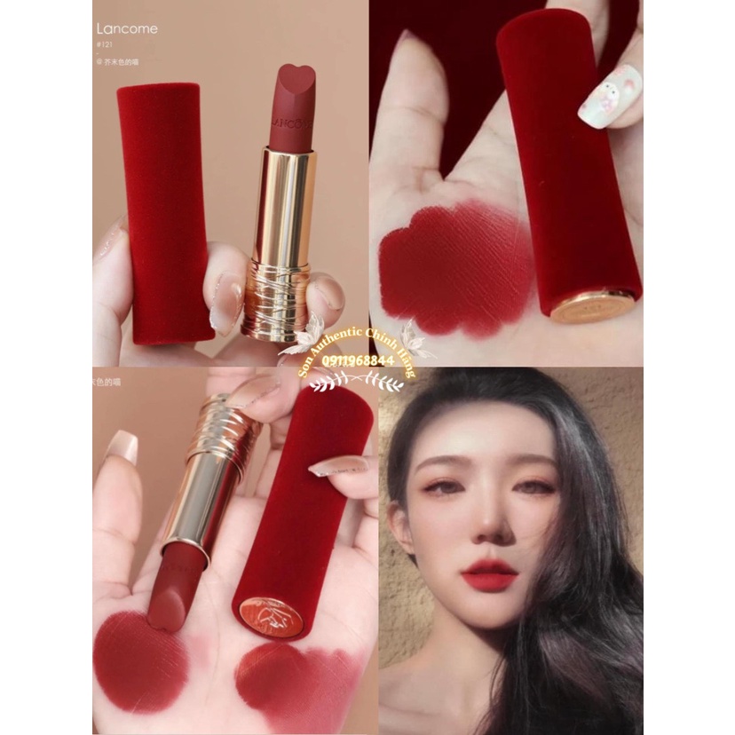 Son Lancome Vỏ Đỏ Nhung Bản Limited 121, 912 Son Lancome L'absolu Rouge Drama Matte