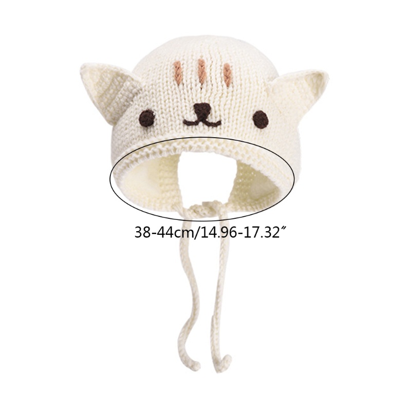 Mũ Beanie Dệt Kim Phối Vải Lông Giữ Ấm Tai Thời Trang Thu Đông Cho Bé Sơ Sinh