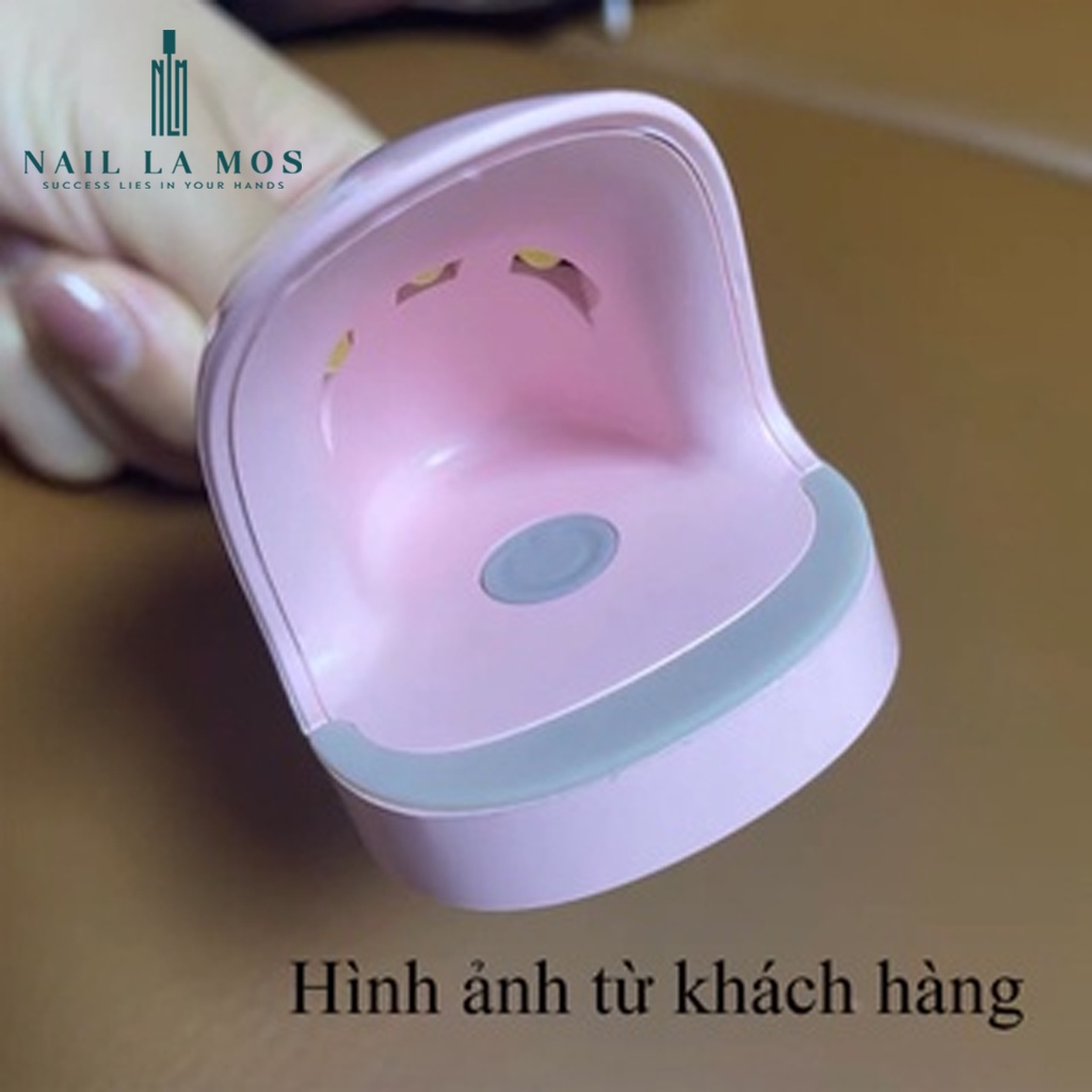 Máy hơ gel mini 6W 3 bóng - máy hơ móng cầm tay tiện lợi hình cá mập dành cho học viên thực hành