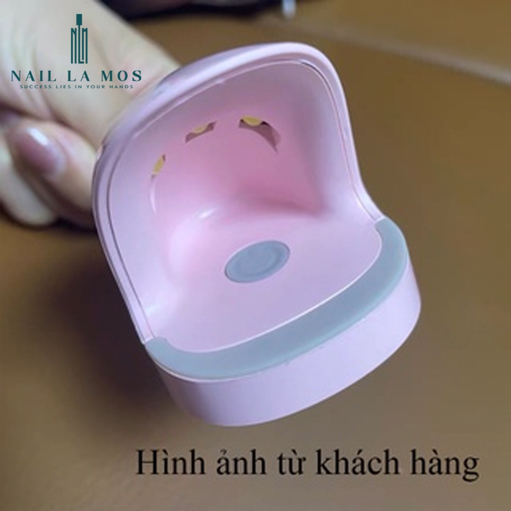 Máy hơ gel mini 6W 3 bóng - máy hơ móng cầm tay tiện lợi hình cá mập dành cho học viên thực hành