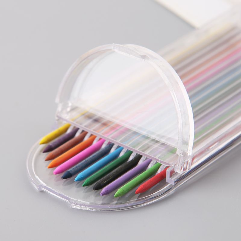 Set 12 Bút Chì Bấm 2B Ngòi 0Mm 2Mm Cho Vẽ Tranh
